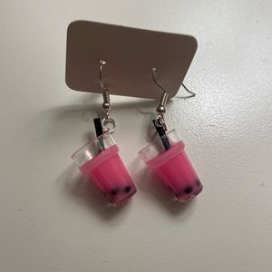 🌟4/$25🌟 Pink Boba Earrings